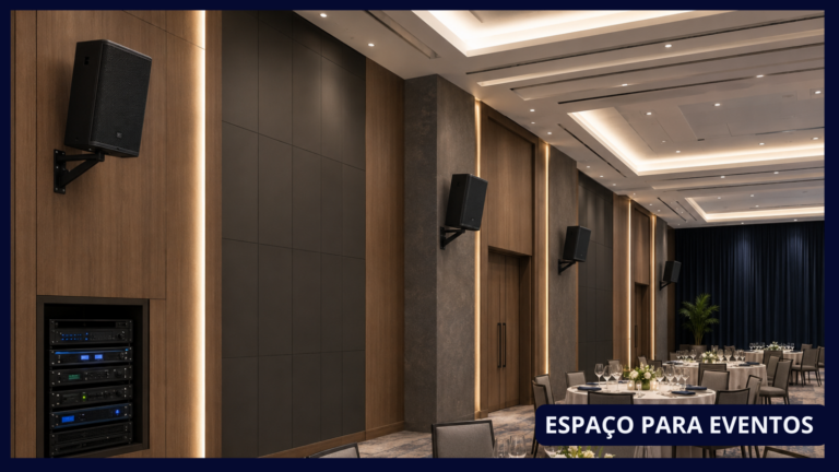 Sistemas de sonorização para salão de eventos e buffets
