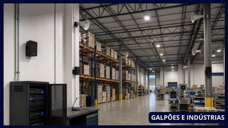 Sistemas de som para galpões e indústrias
